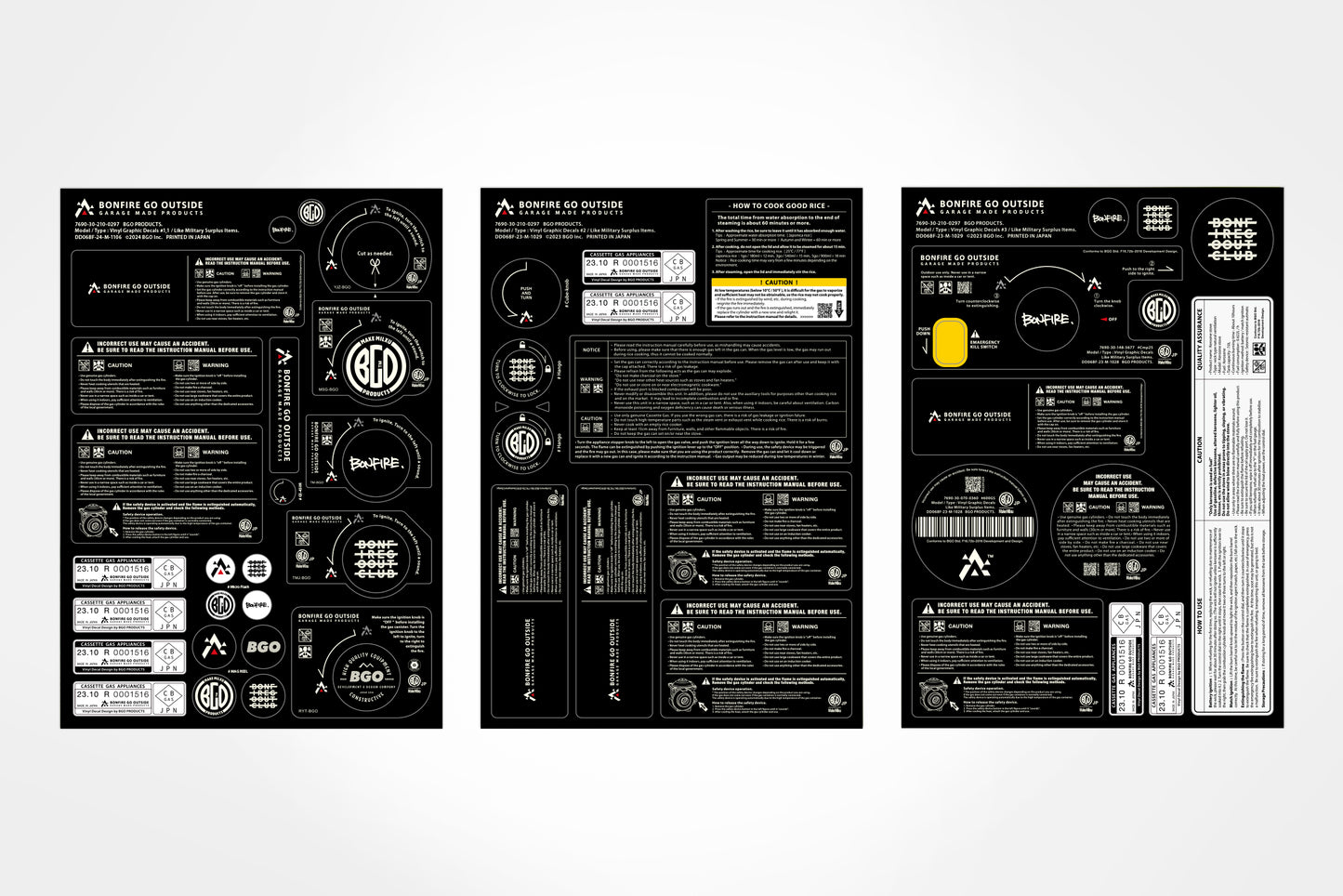 STOVE VINYL STICKERS