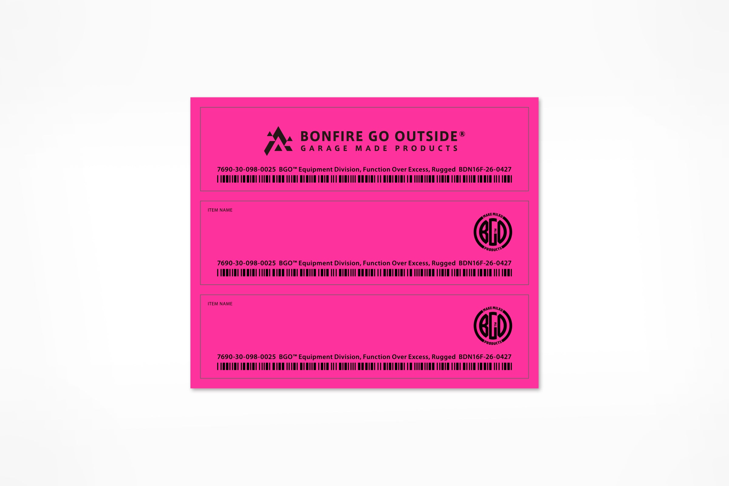 【新品】BONFIRE GO OUTSIDE ステッカーセット 3PC STICKERS